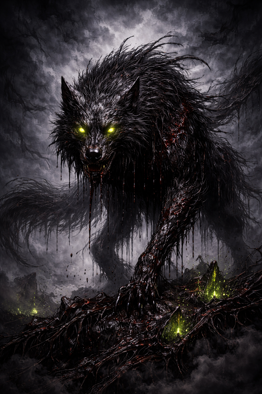Pre-Conjure BA Black Blood Wolf