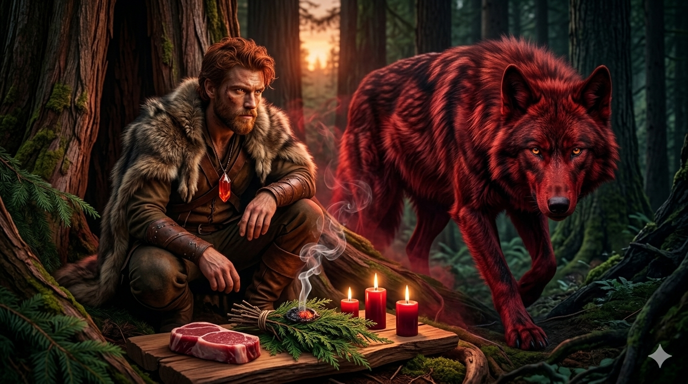 Pre-Conjure Red Wolf Shifter