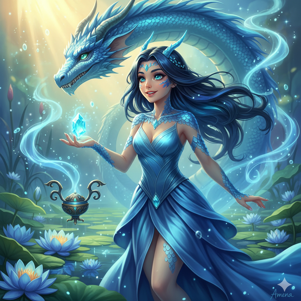 Pre-Conjure Blue Dragon Shifter